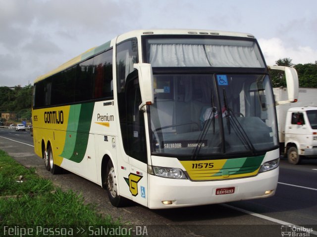 Empresa Gontijo de Transportes 11575 na cidade de Salvador, Bahia, Brasil, por Felipe Pessoa de Albuquerque. ID da foto: 1715461.