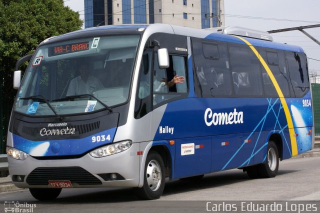 Viação Cometa 9034 na cidade de São Paulo, São Paulo, Brasil, por Carlos Eduardo Lopes. Número da foto: #1715720.
