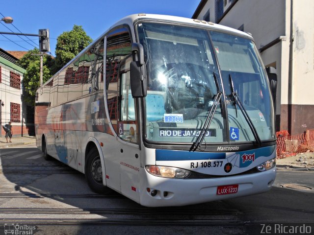 Auto Viação 1001 RJ 108.577 na cidade de Rio de Janeiro, Rio de Janeiro, Brasil, por Zé Ricardo Reis. Número da foto: #1714602.