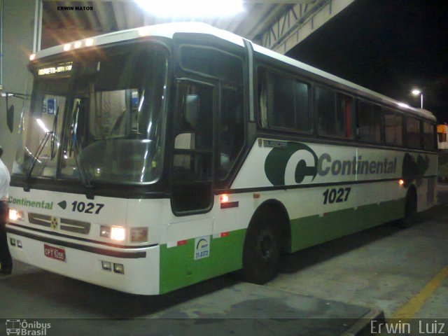 Viação Continental de Transportes 1027 na cidade de Ribeirão Preto, São Paulo, Brasil, por Erwin  Luiz. Número da foto: #1717574.