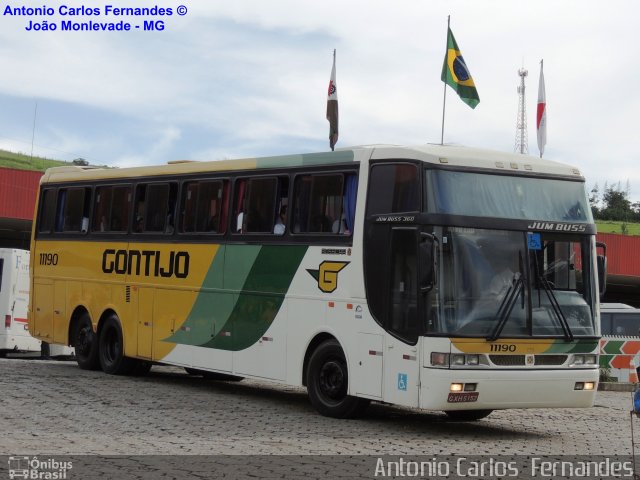 Empresa Gontijo de Transportes 11190 na cidade de João Monlevade, Minas Gerais, Brasil, por Antonio Carlos Fernandes. Número da foto: #1717528.