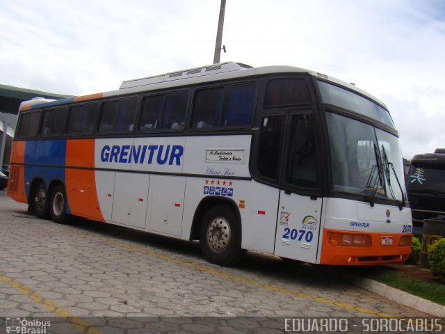 Grenitur Transporte e Turismo 2070 na cidade de Araçariguama, São Paulo, Brasil, por EDUARDO - SOROCABUS. Número da foto: #1717916.