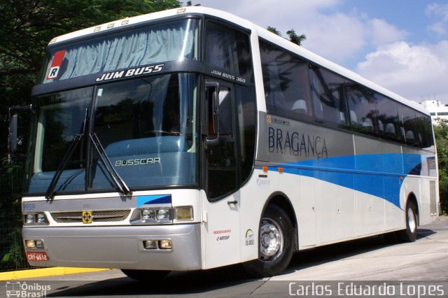 Auto Viação Bragança 9959 na cidade de São Paulo, São Paulo, Brasil, por Carlos Eduardo Lopes. Número da foto: #1716412.