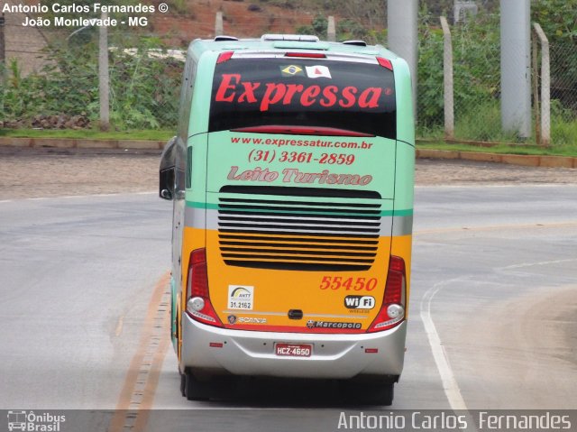 Expressa Turismo 55450 na cidade de João Monlevade, Minas Gerais, Brasil, por Antonio Carlos Fernandes. Número da foto: #1717299.