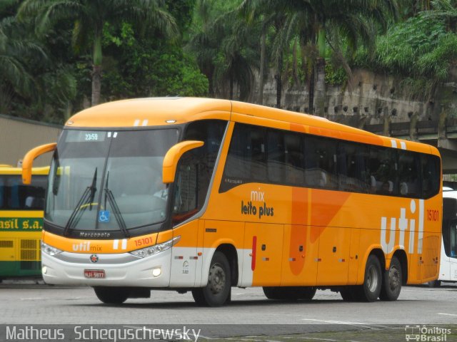 UTIL - União Transporte Interestadual de Luxo 15101 na cidade de Santos, São Paulo, Brasil, por Matheus  Scheguschewsky. Número da foto: #1717650.