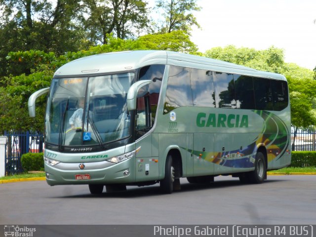 Viação Garcia 7777 na cidade de Presidente Prudente, São Paulo, Brasil, por Phelipe Gabriel Campos de Souza. ID da foto: 1718722.