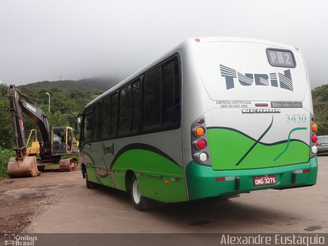 Turin Transportes 3430 na cidade de Ouro Preto, Minas Gerais, Brasil, por Alexandre Eustáquio. Número da foto: #1718490.