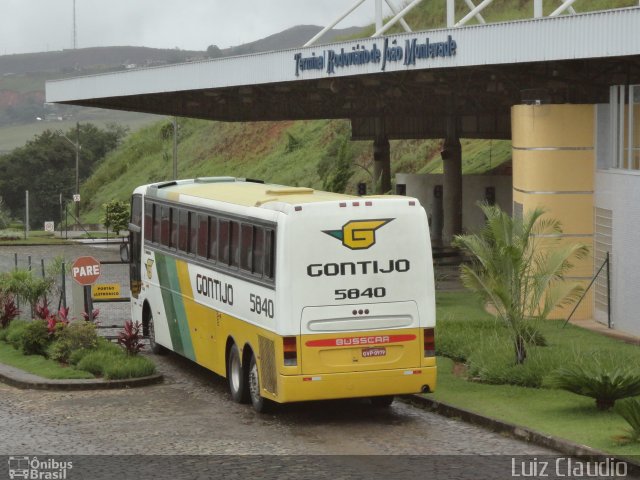 Empresa Gontijo de Transportes 5840 na cidade de João Monlevade, Minas Gerais, Brasil, por Luiz Claudio . ID da foto: 1720067.