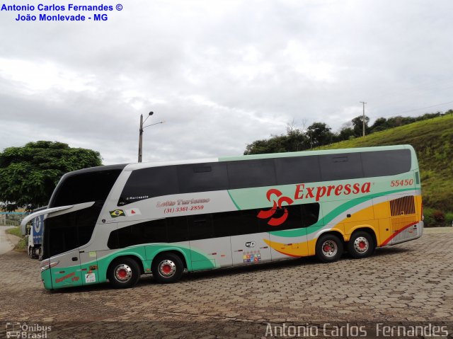 Expressa Turismo 55450 na cidade de João Monlevade, Minas Gerais, Brasil, por Antonio Carlos Fernandes. Número da foto: #1718876.