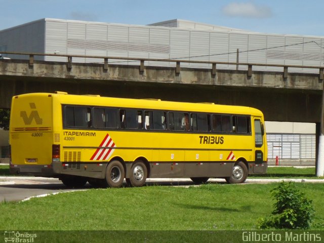 Viação Itapemirim 43001 na cidade de Vitória, Espírito Santo, Brasil, por Gilberto Martins. ID da foto: 1720380.