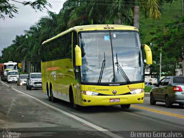 Viação Itapemirim 5519 na cidade de Casimiro de Abreu, Rio de Janeiro, Brasil, por Brenno Gonçalves. ID da foto: 1721819.