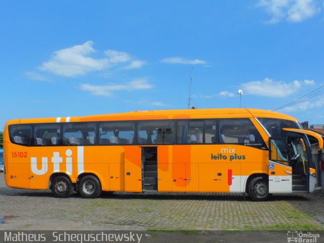 UTIL - União Transporte Interestadual de Luxo 15102 na cidade de São Vicente, São Paulo, Brasil, por Matheus  Scheguschewsky. Número da foto: #1721908.