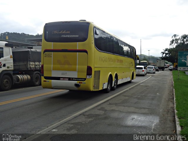 Viação Itapemirim 5519 na cidade de Casimiro de Abreu, Rio de Janeiro, Brasil, por Brenno Gonçalves. ID da foto: 1721856.