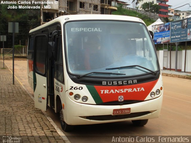 Transprata Turismo 260 na cidade de João Monlevade, Minas Gerais, Brasil, por Antonio Carlos Fernandes. Número da foto: #1720828.