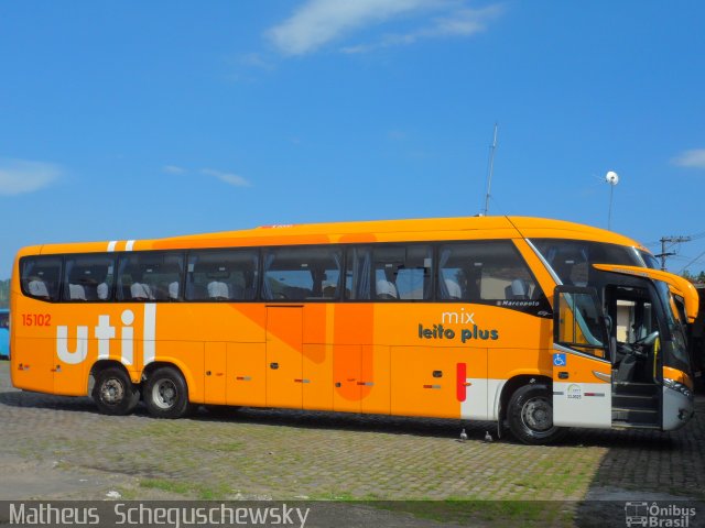 UTIL - União Transporte Interestadual de Luxo 15102 na cidade de São Vicente, São Paulo, Brasil, por Matheus  Scheguschewsky. Número da foto: #1721805.