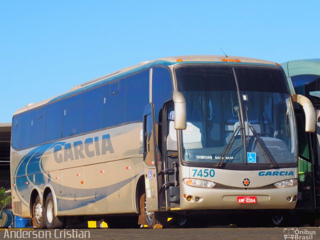 Viação Garcia 7450 na cidade de Londrina, Paraná, Brasil, por Anderson Cristian. Número da foto: #1767512.