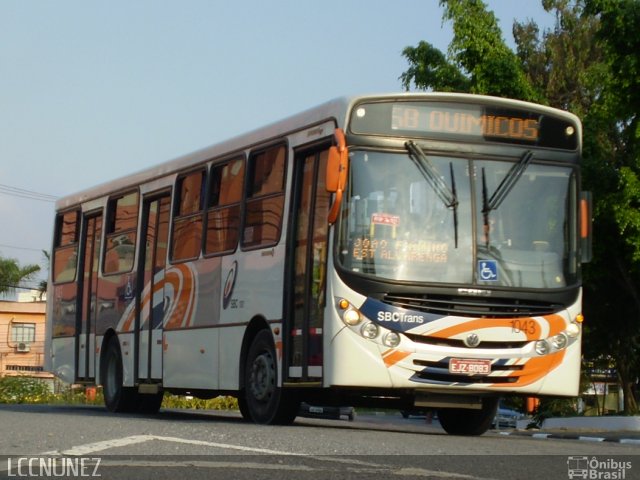 SBC Trans 1043 na cidade de São Bernardo do Campo, São Paulo, Brasil, por Luis Nunez. ID da foto: 1766965.