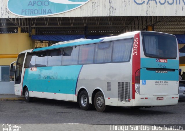 Empresa de Ônibus Nossa Senhora da Penha 33595 na cidade de Petrolina, Pernambuco, Brasil, por Thiago Santos. ID da foto: 1786837.