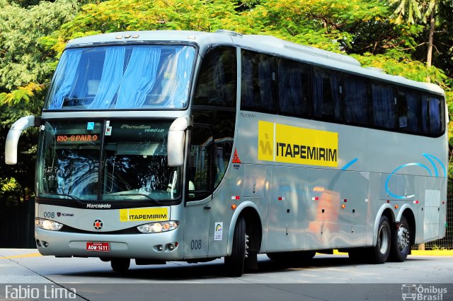 Viação Itapemirim 008 na cidade de São Paulo, São Paulo, Brasil, por Fabio Lima. ID da foto: 1787133.