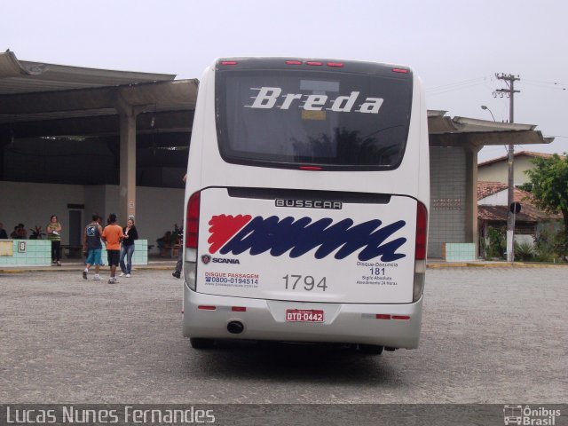 Breda Transportes e Serviços 1794 na cidade de Mongaguá, São Paulo, Brasil, por Lucas Nunes Fernandes. ID da foto: 1786585.