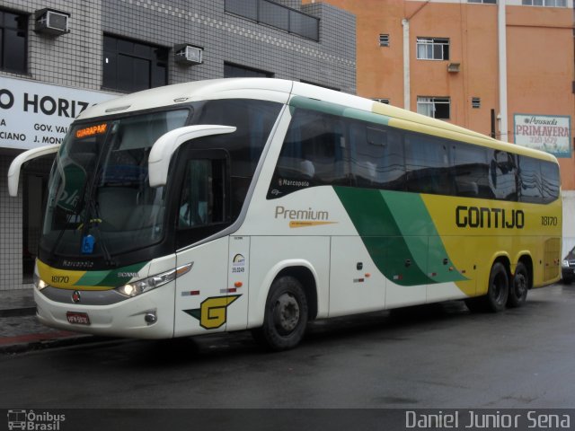 Empresa Gontijo de Transportes 18170 na cidade de Guarapari, Espírito Santo, Brasil, por Daniel Junior Sena. Número da foto: #1785319.