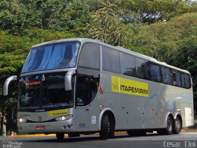 Viação Itapemirim 008 na cidade de São Paulo, São Paulo, Brasil, por Cesar  Eloi. ID da foto: 1786505.