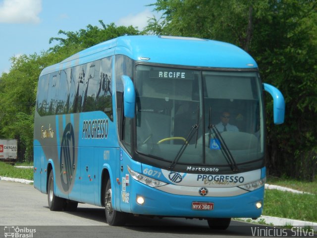 Auto Viação Progresso 6071 na cidade de Recife, Pernambuco, Brasil, por Vinicius Silva. Número da foto: #1787227.