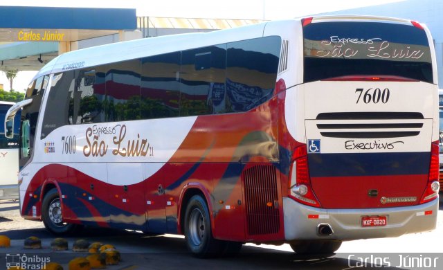 Expresso São Luiz 7600 na cidade de Goiânia, Goiás, Brasil, por Carlos Júnior. Número da foto: #1788247.