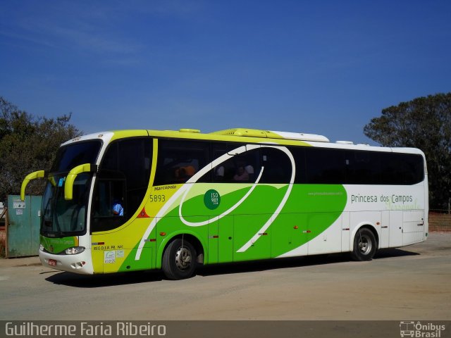 Expresso Princesa dos Campos 5893 na cidade de Curitiba, Paraná, Brasil, por Guilherme Faria Ribeiro. ID da foto: 1788413.