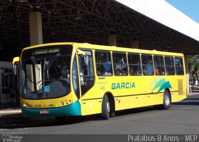 Viação Garcia 6418 na cidade de Arapongas, Paraná, Brasil, por Cristiano Soares da Silva. Número da foto: #1788416.
