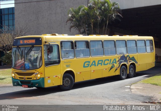 Viação Garcia 7657 na cidade de Apucarana, Paraná, Brasil, por Cristiano Soares da Silva. Número da foto: #1790817.