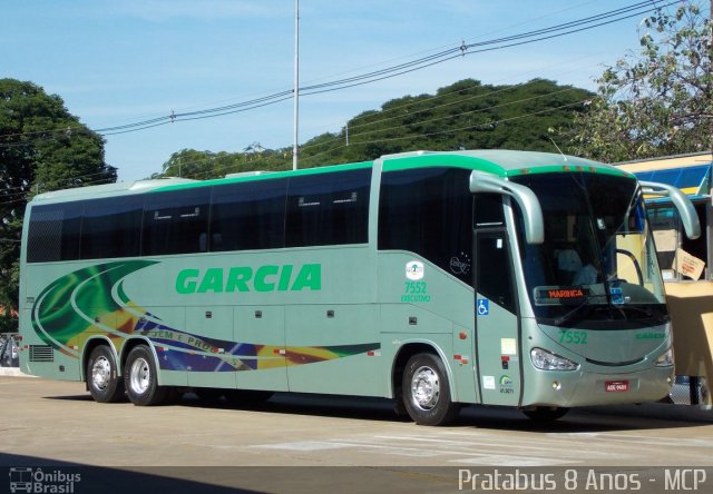 Viação Garcia 7552 na cidade de Maringá, Paraná, Brasil, por Cristiano Soares da Silva. ID da foto: 1790807.