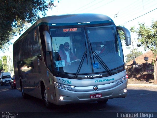 Viação Garcia 7286 na cidade de Apucarana, Paraná, Brasil, por Emanoel Diego.. Número da foto: #1791205.