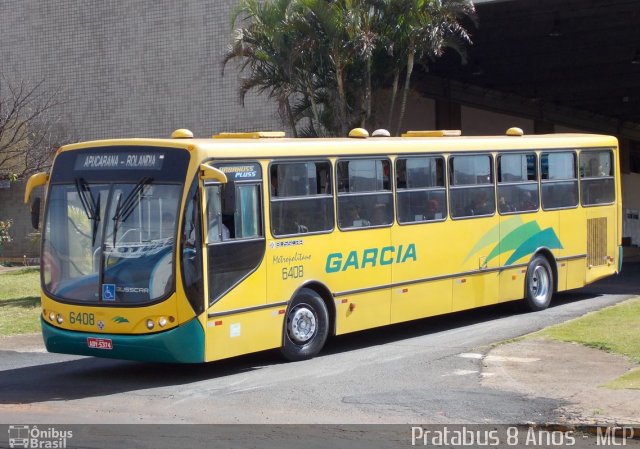 Viação Garcia 6408 na cidade de Apucarana, Paraná, Brasil, por Cristiano Soares da Silva. ID da foto: 1790813.