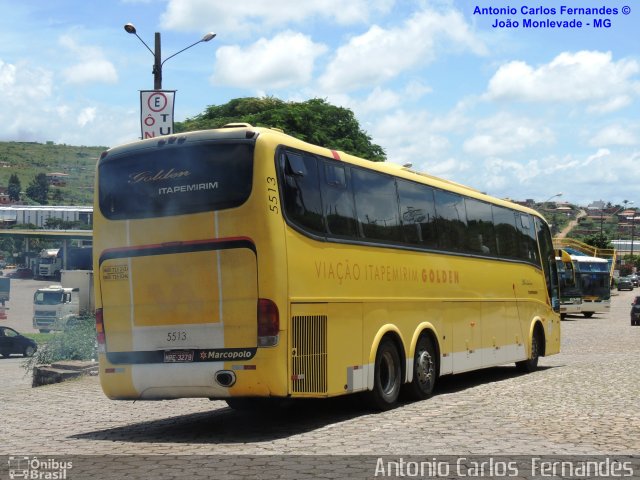 Viação Itapemirim 5513 na cidade de João Monlevade, Minas Gerais, Brasil, por Antonio Carlos Fernandes. Número da foto: #1790809.