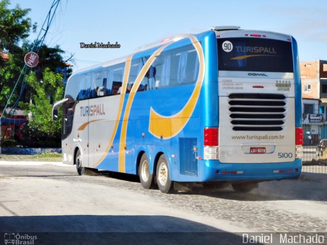 Turispall Transporte e Turismo 5100 na cidade de Jequié, Bahia, Brasil, por Daniel  Machado. ID da foto: 1793108.