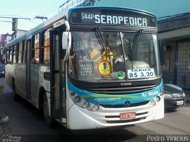 Viação Ponte Coberta RJ 190.059 na cidade de Nilópolis, Rio de Janeiro, Brasil, por Pedro Vinicius. ID da foto: 1792943.