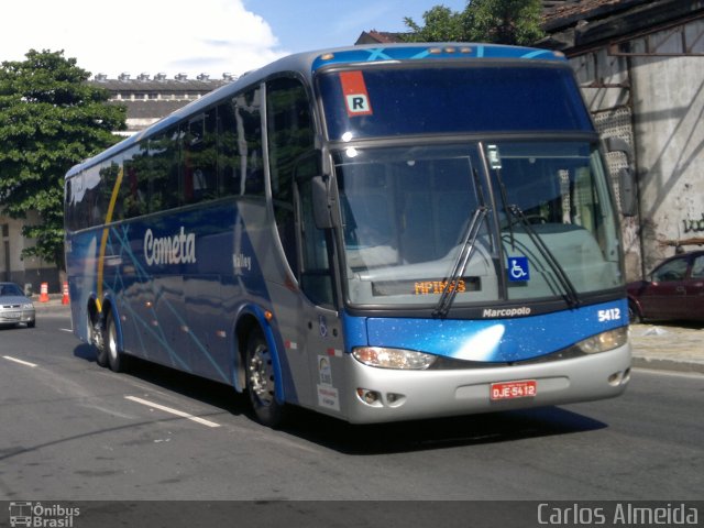 Viação Cometa 5412 na cidade de Rio de Janeiro, Rio de Janeiro, Brasil, por Carlos Almeida. ID da foto: 1794680.