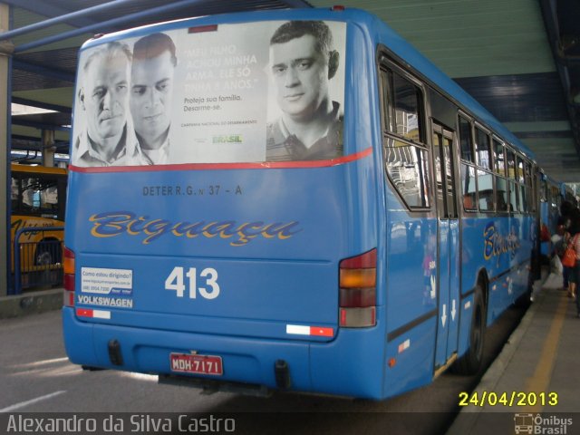 Biguaçu Transportes Coletivos Administração e Participação 413 na cidade de Florianópolis, Santa Catarina, Brasil, por Alexandro da Silva Castro. ID da foto: 1794404.