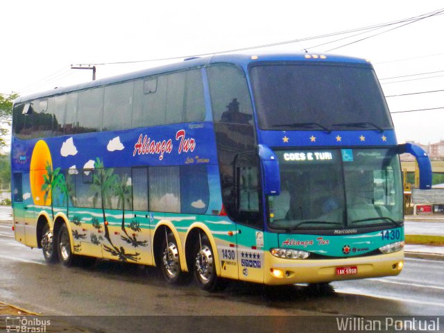 Aliança Tur Transporte de Passageiros e Turismo 1430 na cidade de Aracaju, Sergipe, Brasil, por Willian Pontual. Número da foto: #1797156.