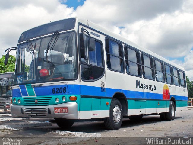 Empresa Auto Viação Massayó 6206 na cidade de Maceió, Alagoas, Brasil, por Willian Pontual. Número da foto: #1797220.