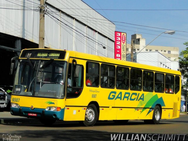 Viação Garcia 6507 na cidade de Londrina, Paraná, Brasil, por Willian Schimitt. Número da foto: #1798742.