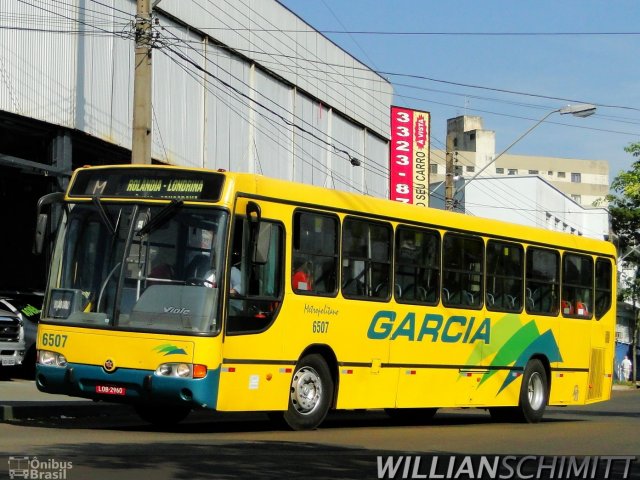 Viação Garcia 6507 na cidade de Londrina, Paraná, Brasil, por Willian Schimitt. ID da foto: 1798742.