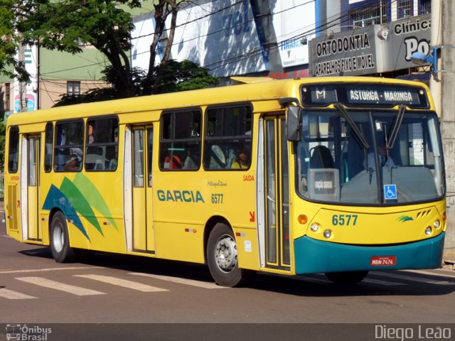 Viação Garcia 6577 na cidade de Londrina, Paraná, Brasil, por Diego Leão. ID da foto: 1799593.