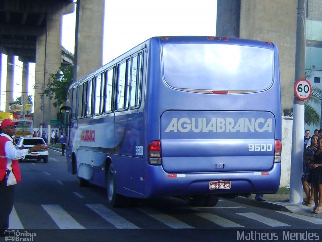 Viação Águia Branca 9600 na cidade de Vitória, Espírito Santo, Brasil, por Matheus Mendes. ID da foto: 1798186.