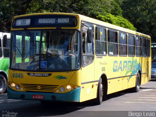 Viação Garcia 6545 na cidade de Maringá, Paraná, Brasil, por Diego Leão. ID da foto: 1799584.