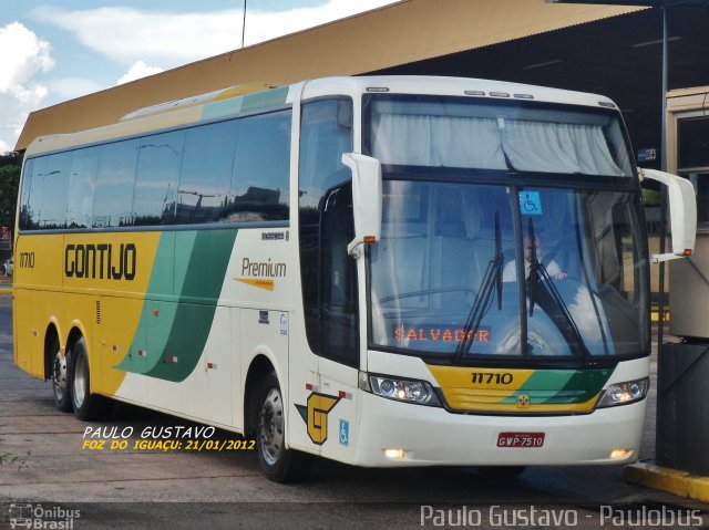 Empresa Gontijo de Transportes 11710 na cidade de Foz do Iguaçu, Paraná, Brasil, por Paulo Gustavo. ID da foto: 1799409.