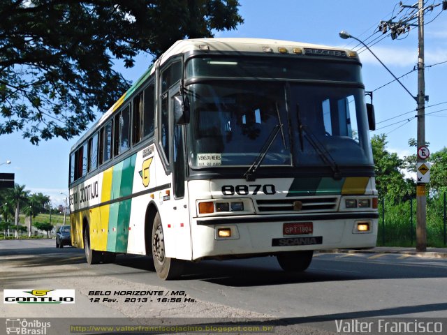 Empresa Gontijo de Transportes 8870 na cidade de Belo Horizonte, Minas Gerais, Brasil, por Valter Francisco. ID da foto: 1799696.