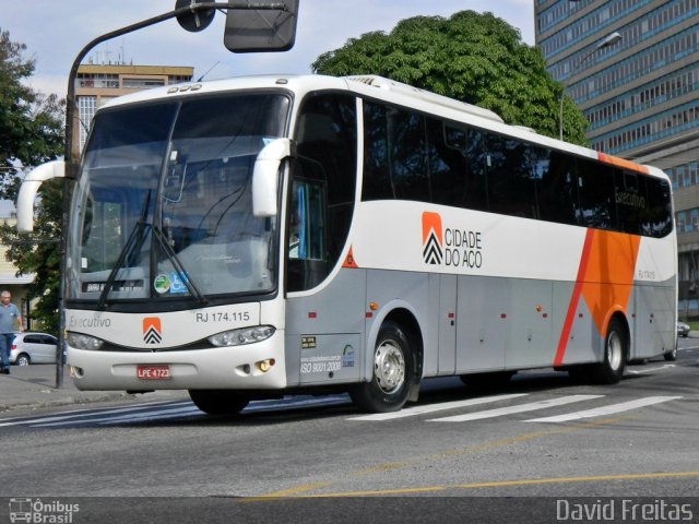 Viação Cidade do Aço RJ 174.115 na cidade de Volta Redonda, Rio de Janeiro, Brasil, por David Freitas. Número da foto: #1800462.