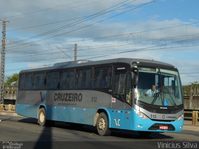 Viação Cruzeiro 512 na cidade de Recife, Pernambuco, Brasil, por Vinicius Silva. ID da foto: 1799743.